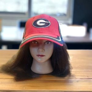 Georgia Bulldogs Red Baseball Style Cap Hat Adjustable Snapback Capsmith Inc GUC